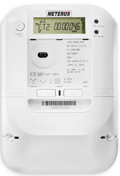 Slimme energiemeter met kWh-display